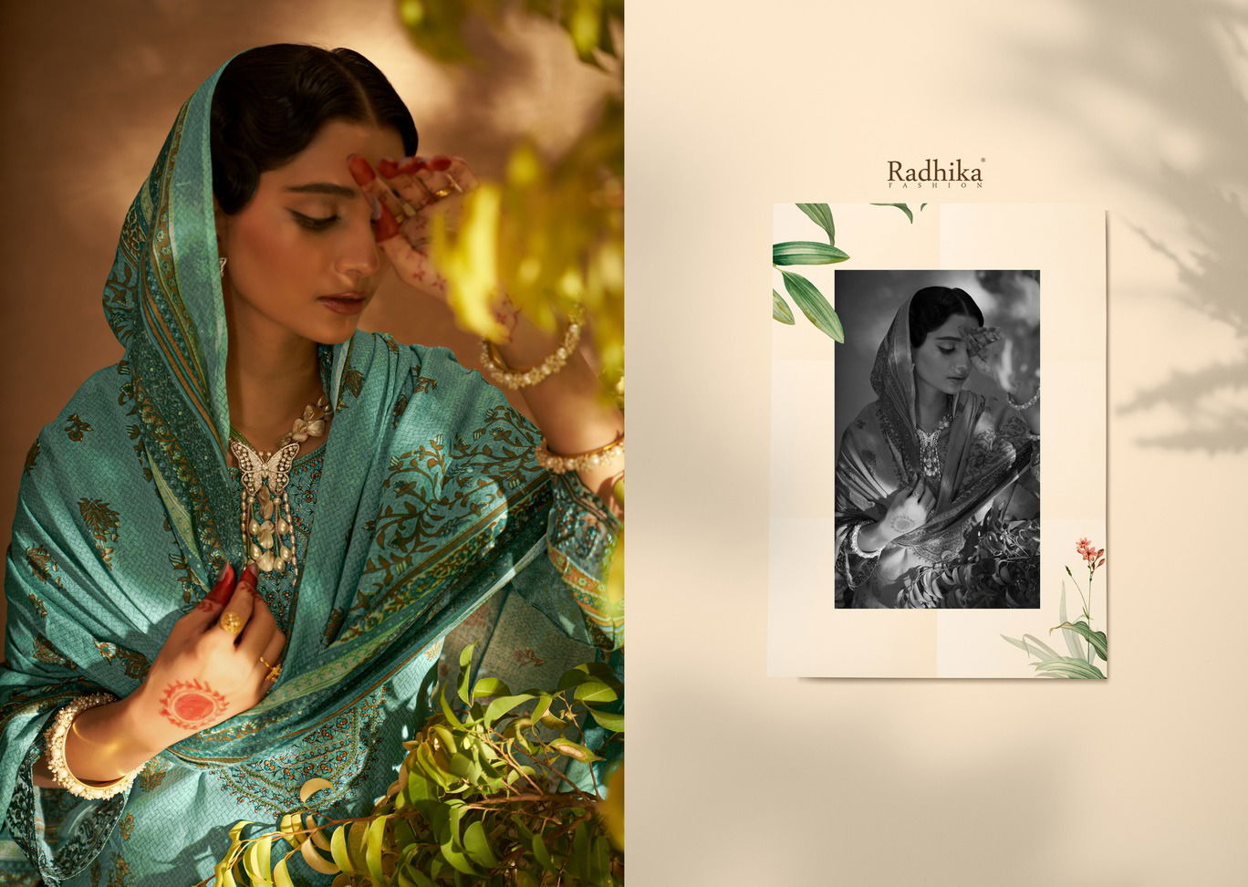 Mehndi By Azara Radhika Pakistani Print Cambric Cotton Dress Material  Wholesale Price In Surat
